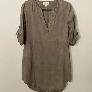 Anthropologie Cloth & Stone Army green tunic dress